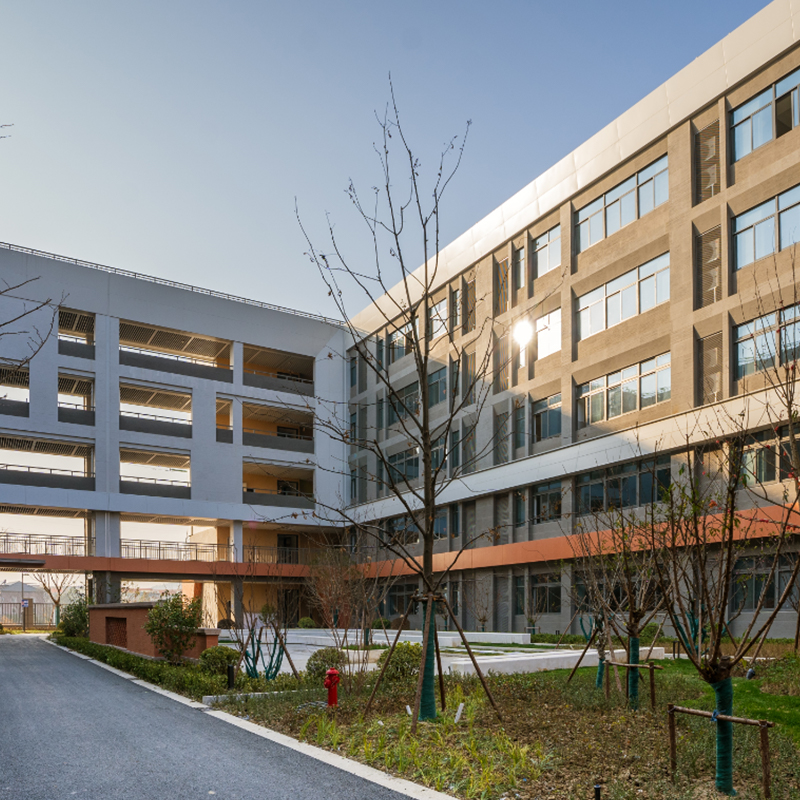 Project Showcase | The Second High School Attached to Hangzhou Normal University: 46,000 sqm of Travertine Series – A Modern Campus Defined by Texture and Safety